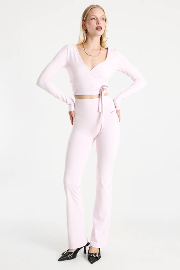 Crop long sleeve shirt - light pink