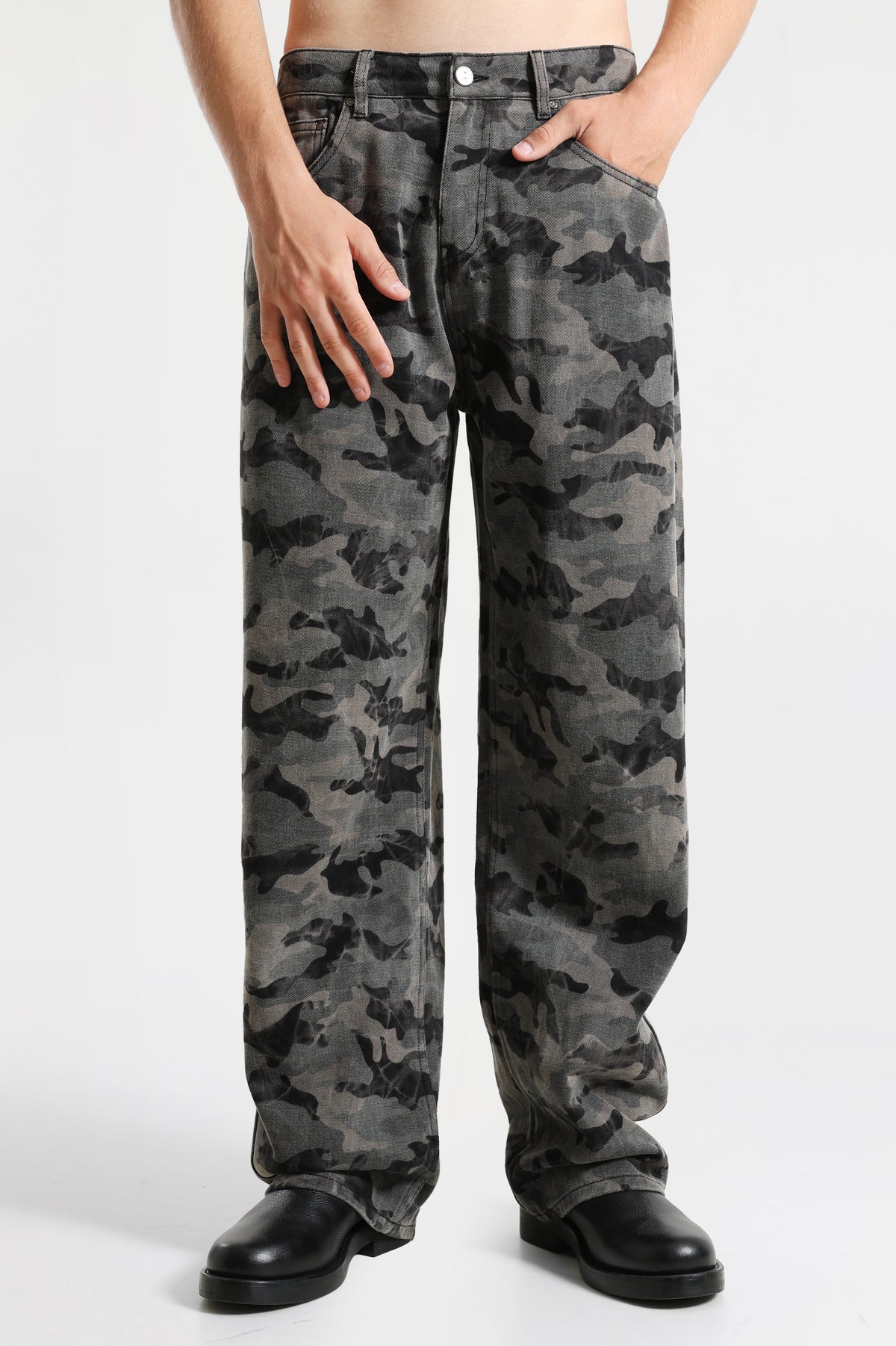 Baggy Fit Jeans - Camouflage