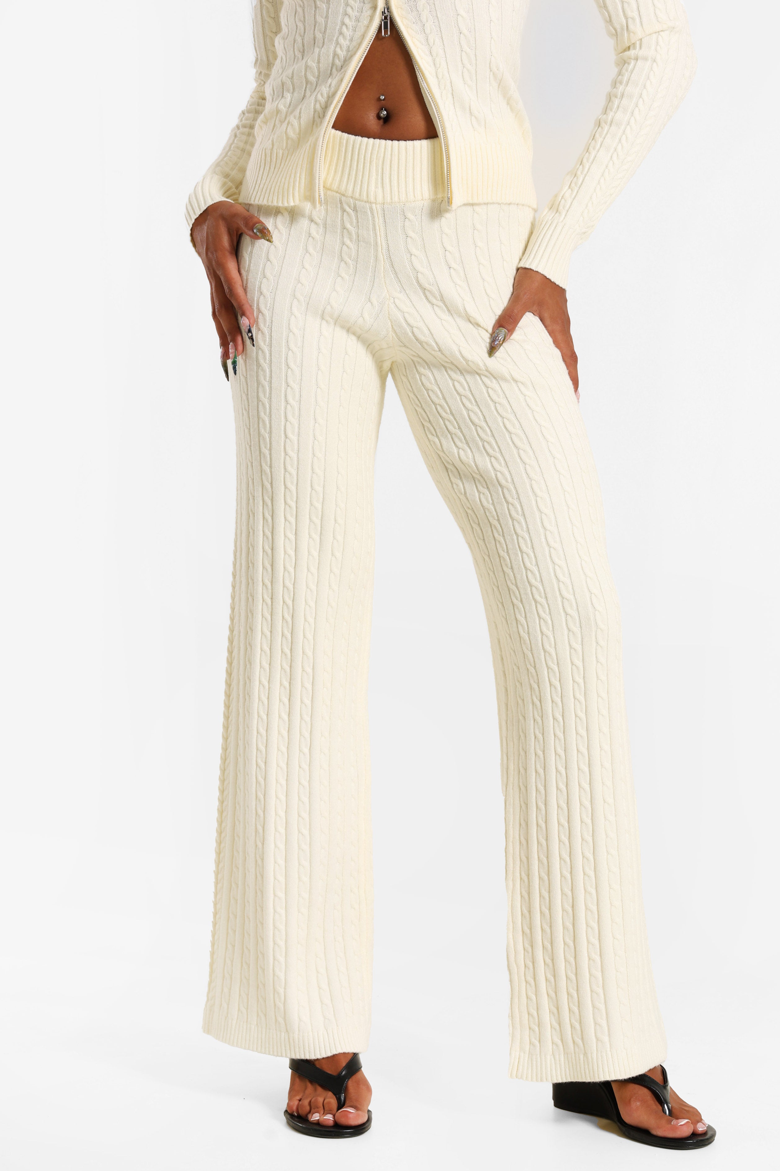 Pantaloni in maglia - Ecru