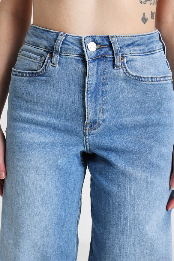 Madison Blush High Waist Wide Leg Jeans L32 - Light Blue Denim