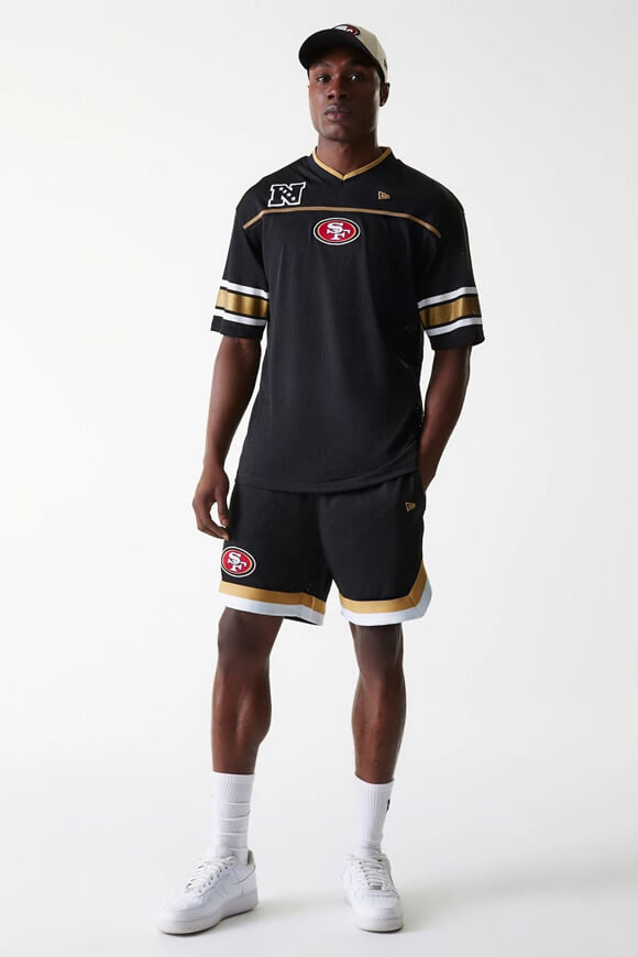T-shirt in mesh - Black + Gold