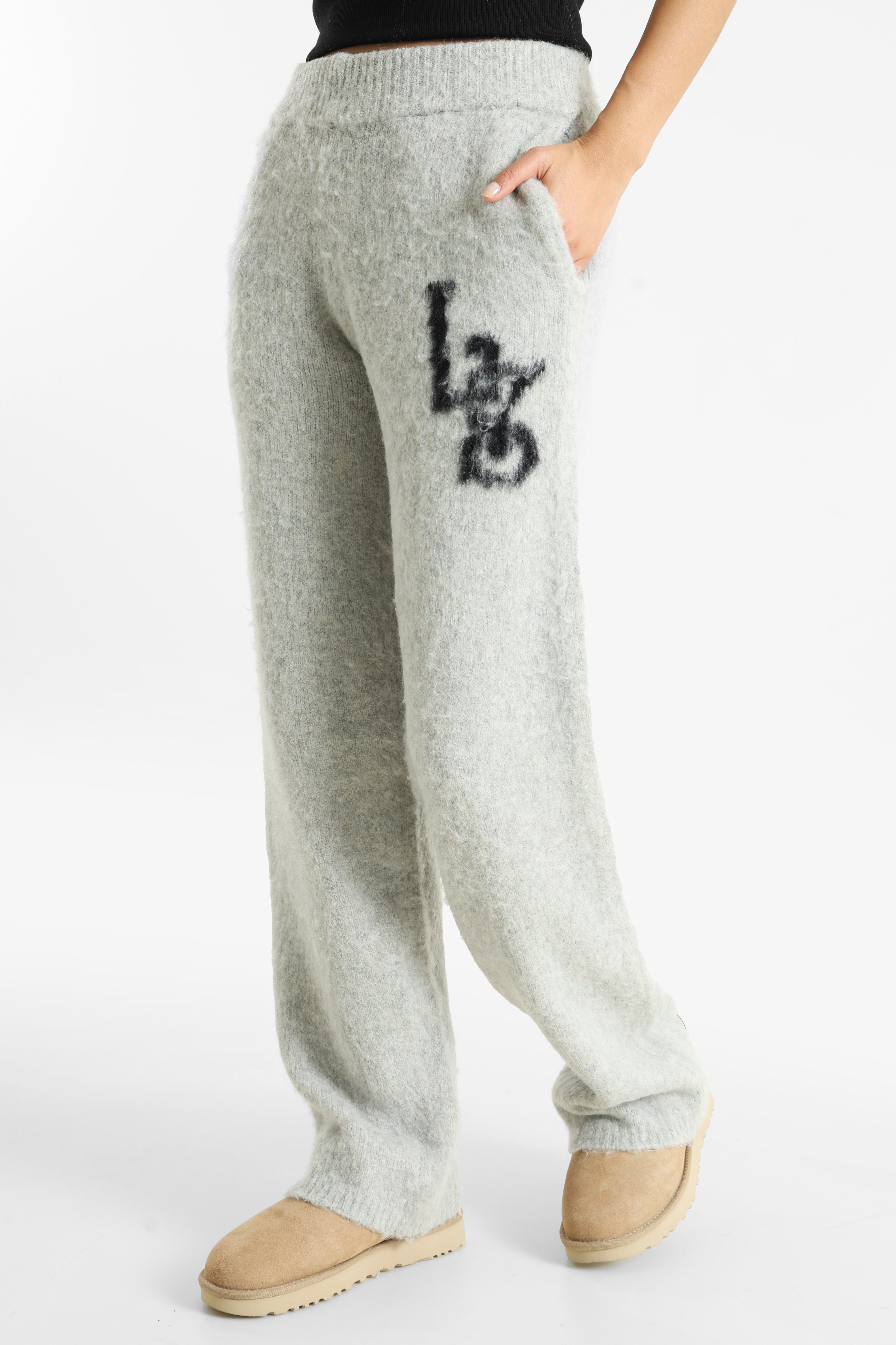 Strickhose - Hellgrau meliert