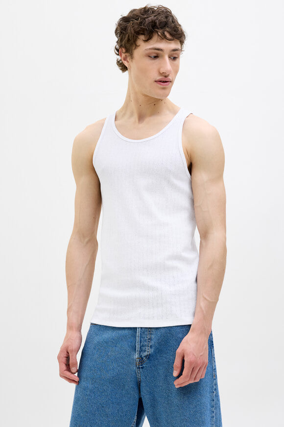 Ribbed tank top - Bright White