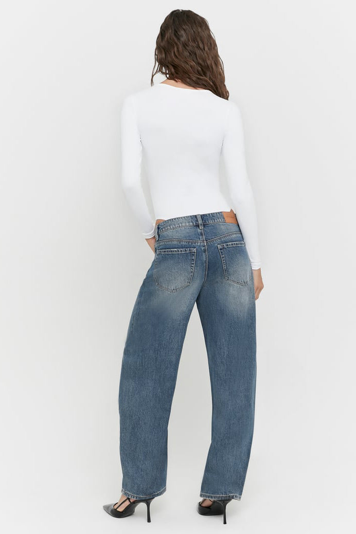 Jean barrel fit - Blue Medium Wash
