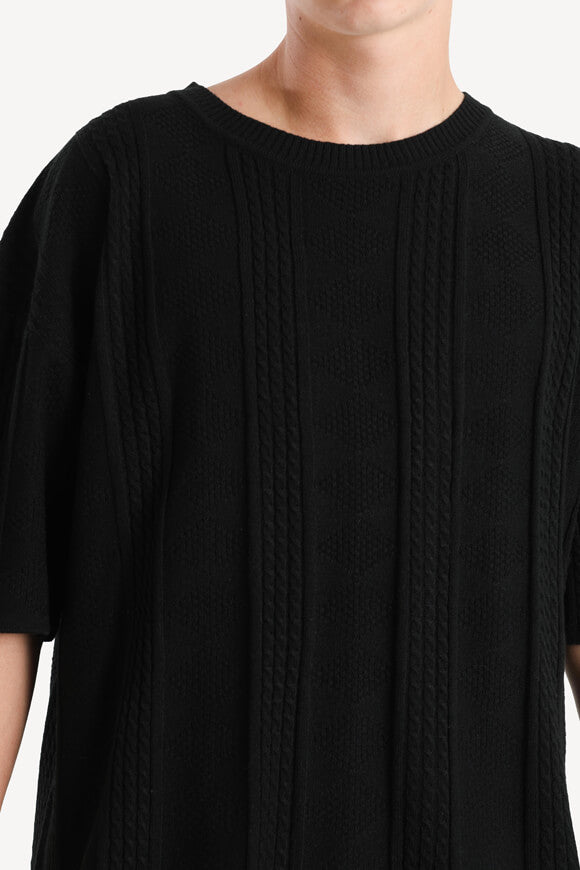 Knitted T-shirt - Black