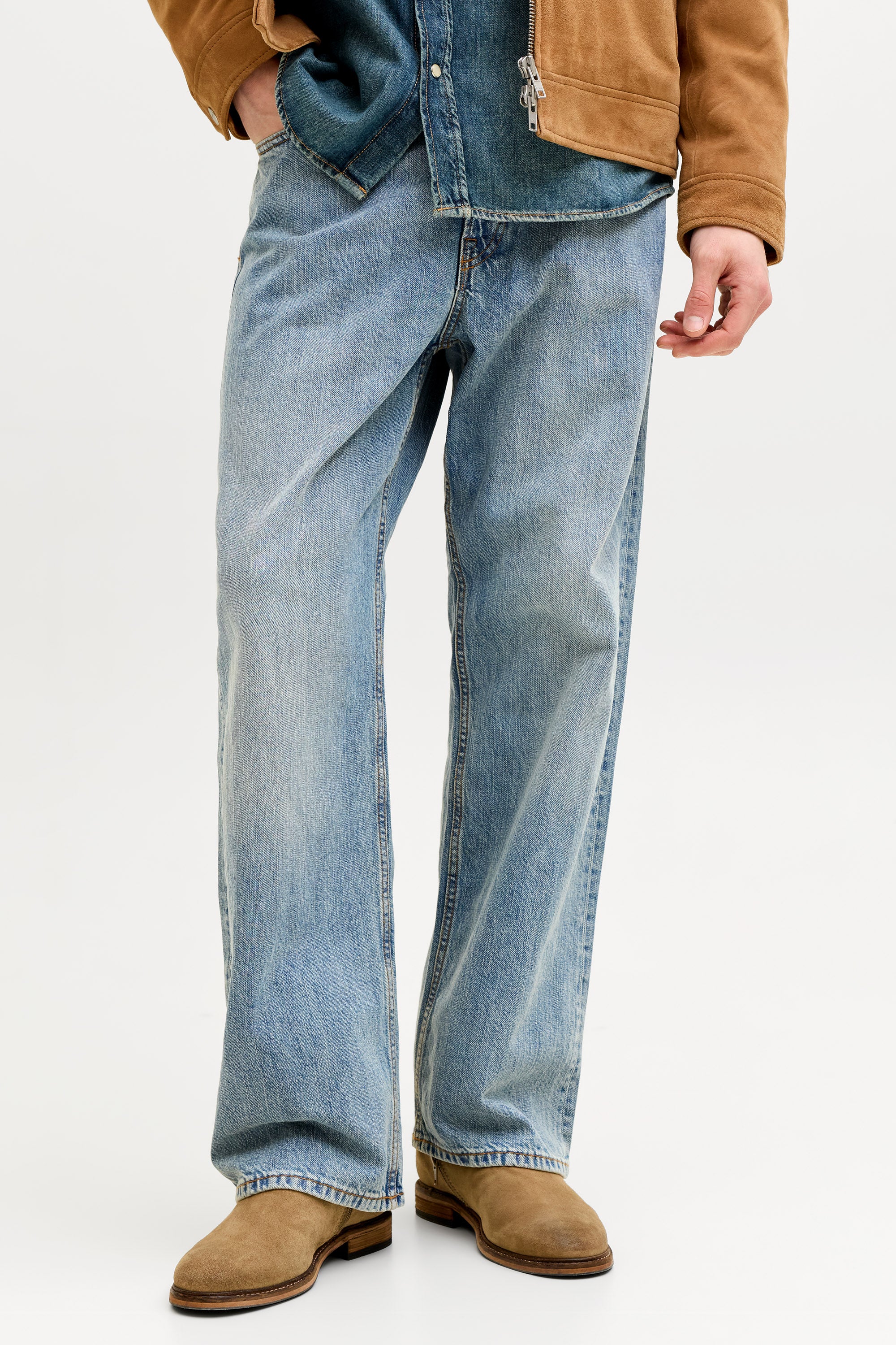 JJITED loose straight fit jeans L32 - Blue Denim