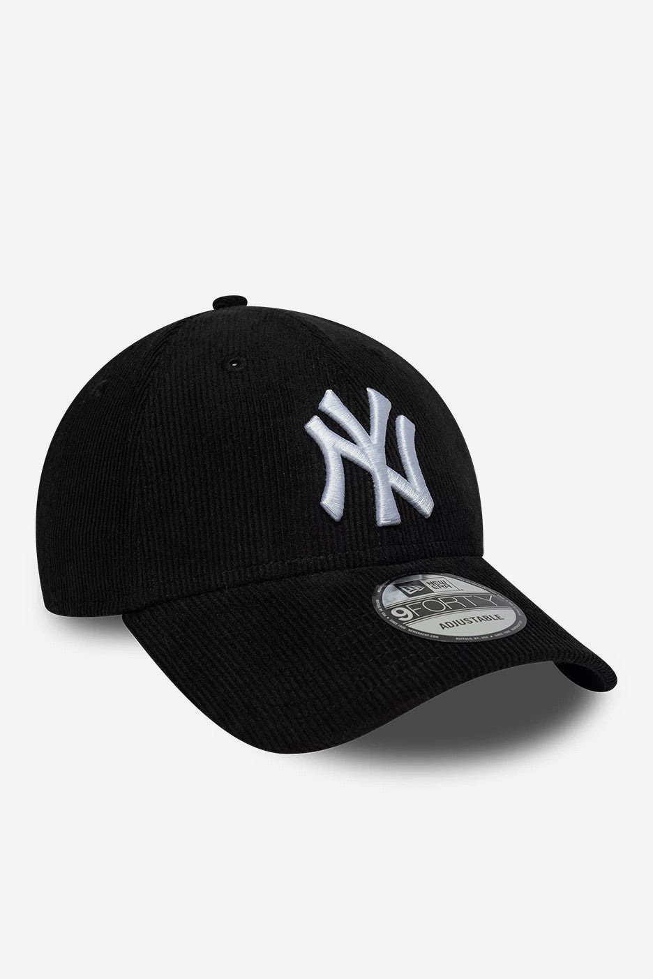 9Forty corduroy cap / snapback - Black + White