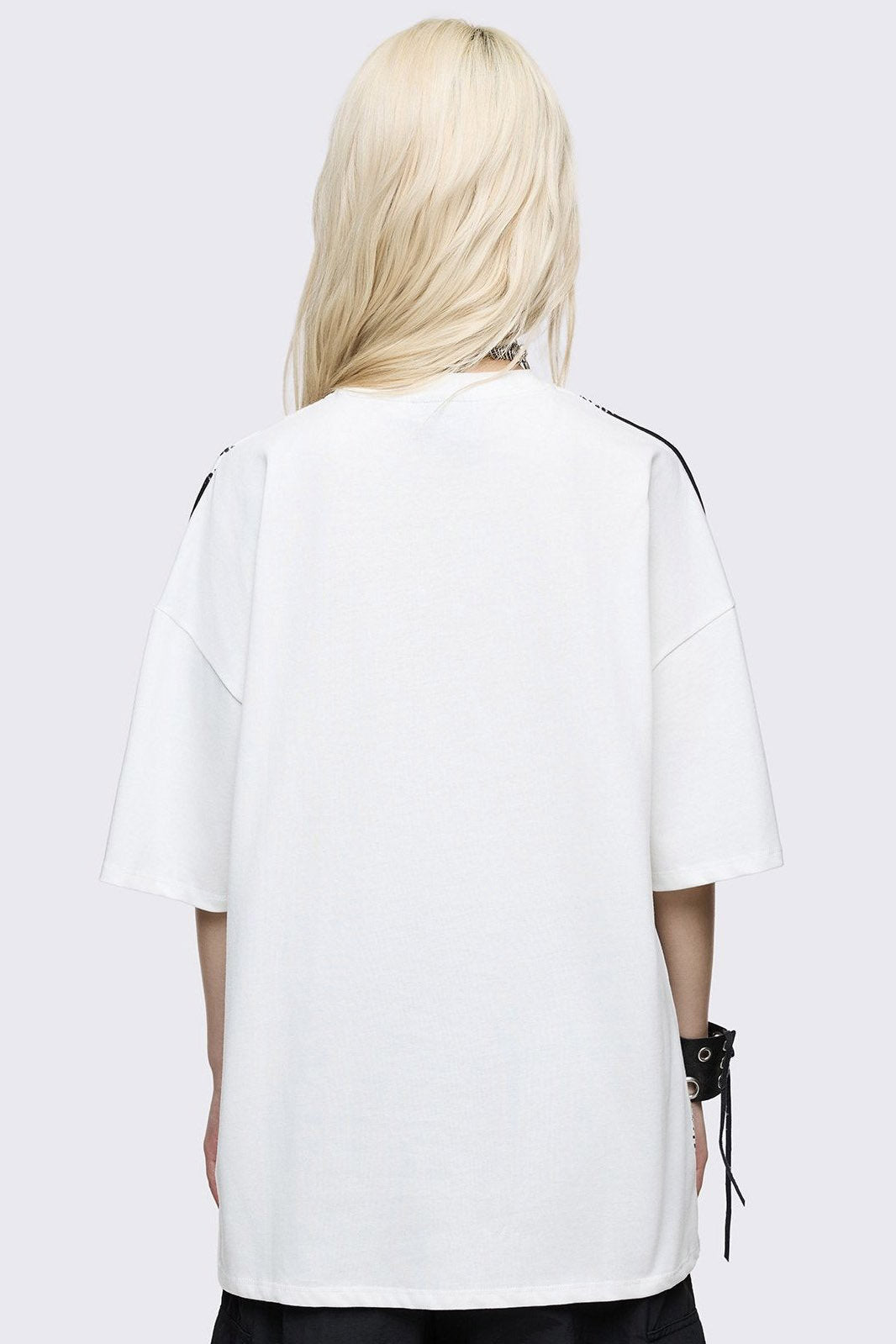 Anime Cutie Oversize T-Shirt - White + Black