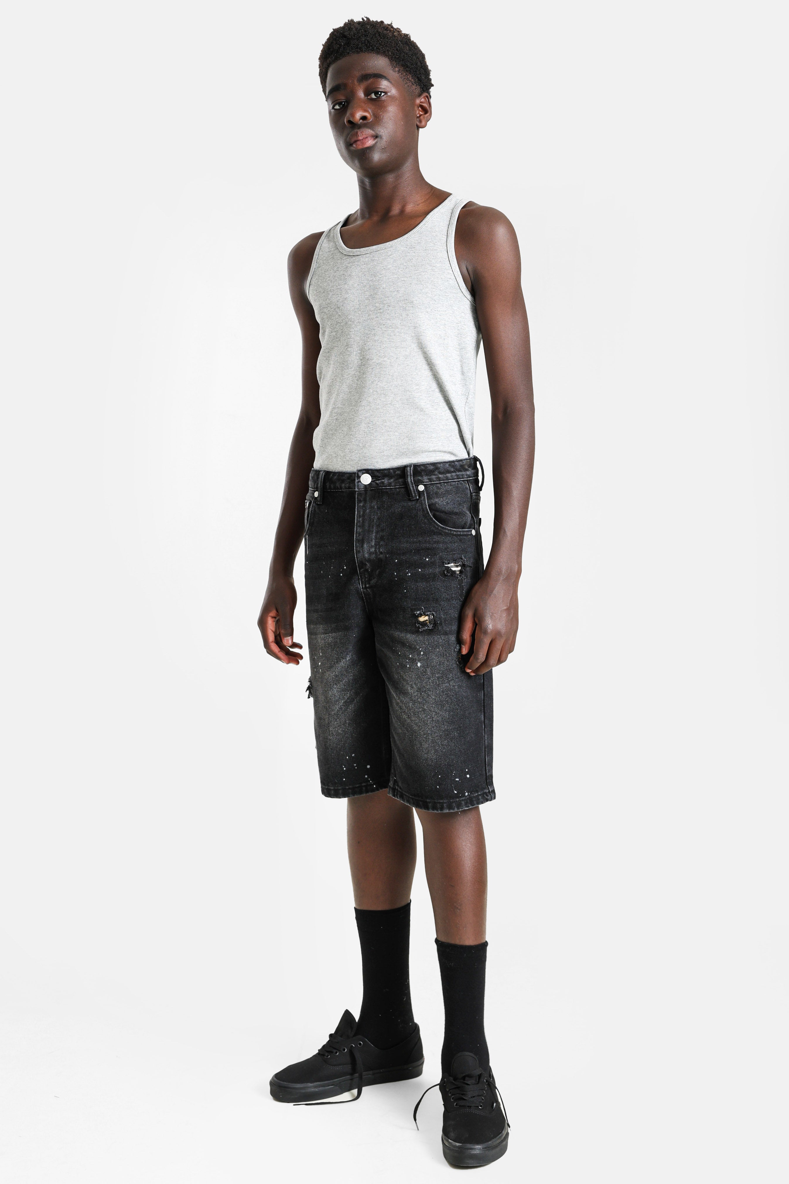 Denim shorts - Noir Denim