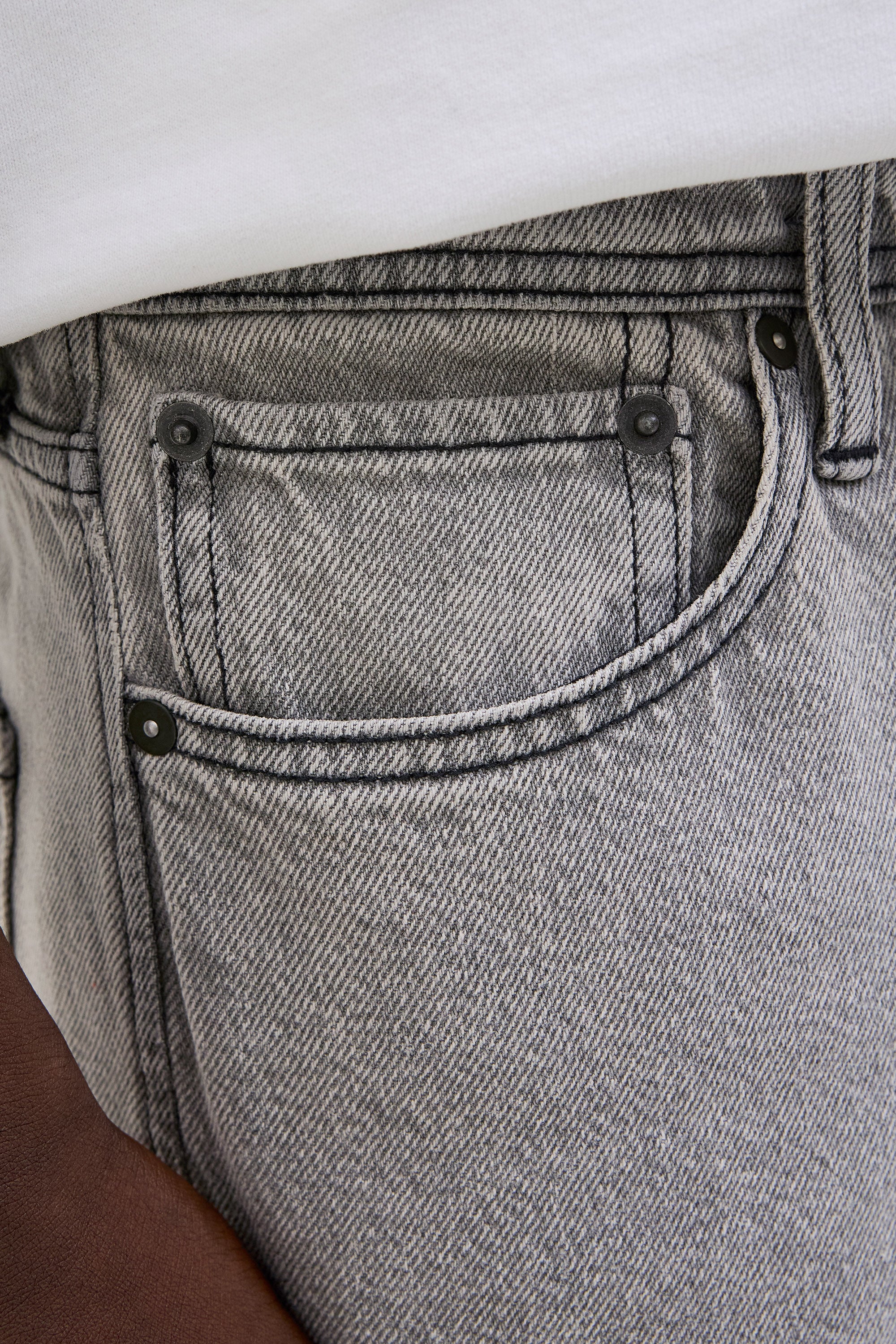 Iron bermuda en jean extra baggy fit - Grey Denim
