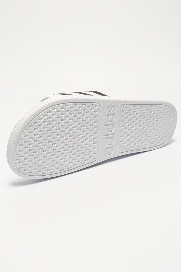 Adilette Aqua Pantoletten - Cloud White + Core Black