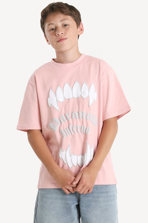 T-Shirt ample - Rose + Blanc + Gris