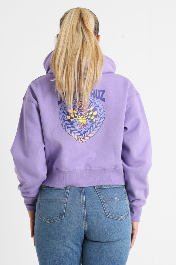 Heart sweatshirt court à capuchon - Meta Mauve