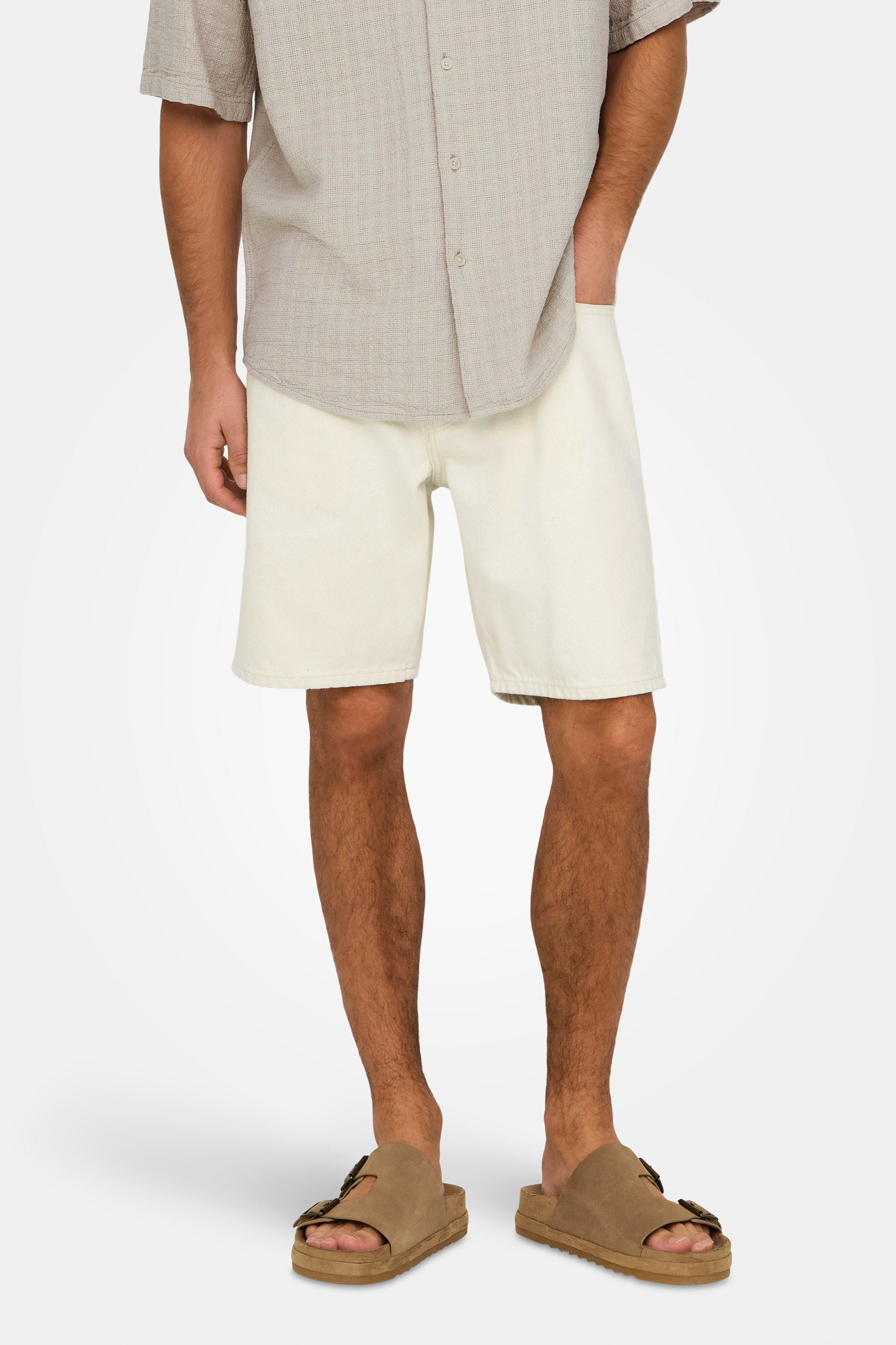 Edge short en jean - Ecru