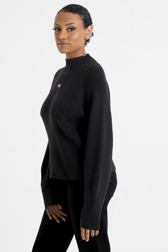 Badge knitted sweater - Black