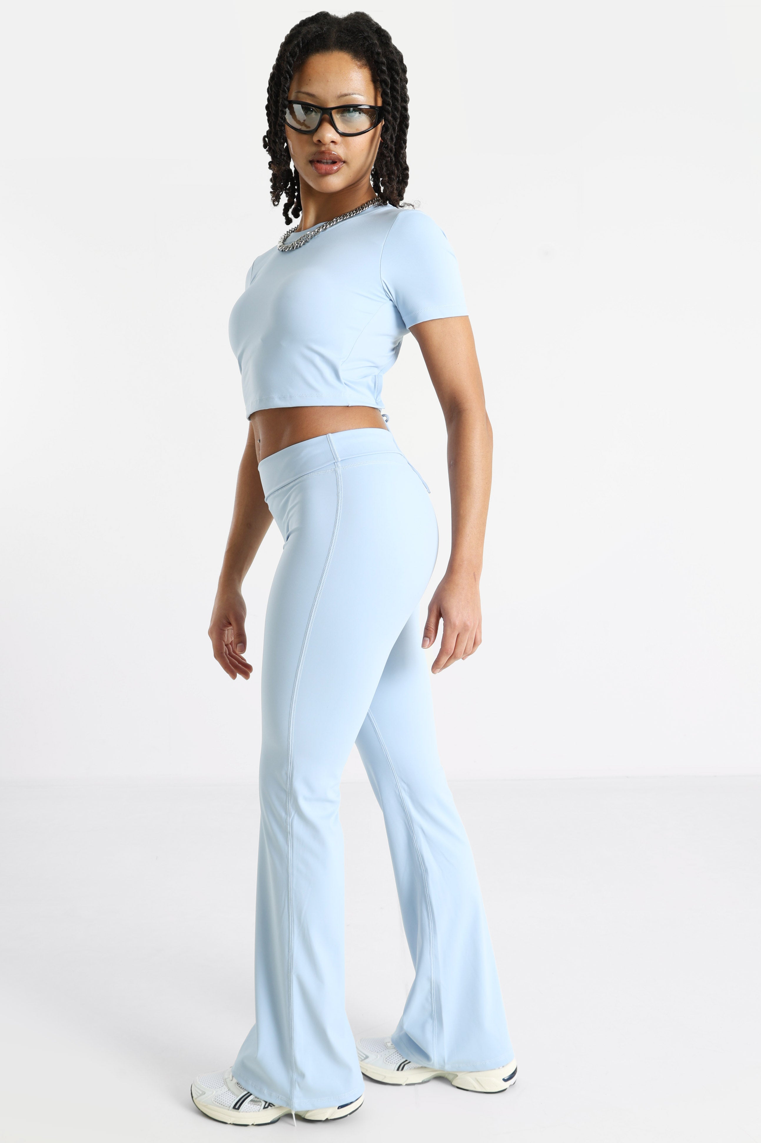 Flare Leggings - Sky Blue