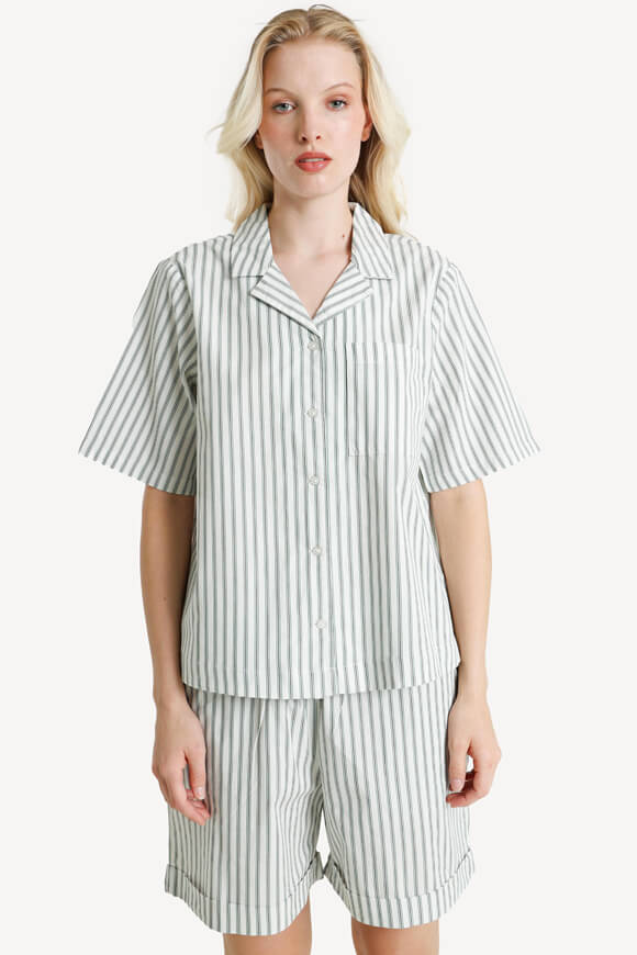 PCTAELYN Shirt - Cloud Dancer + Green