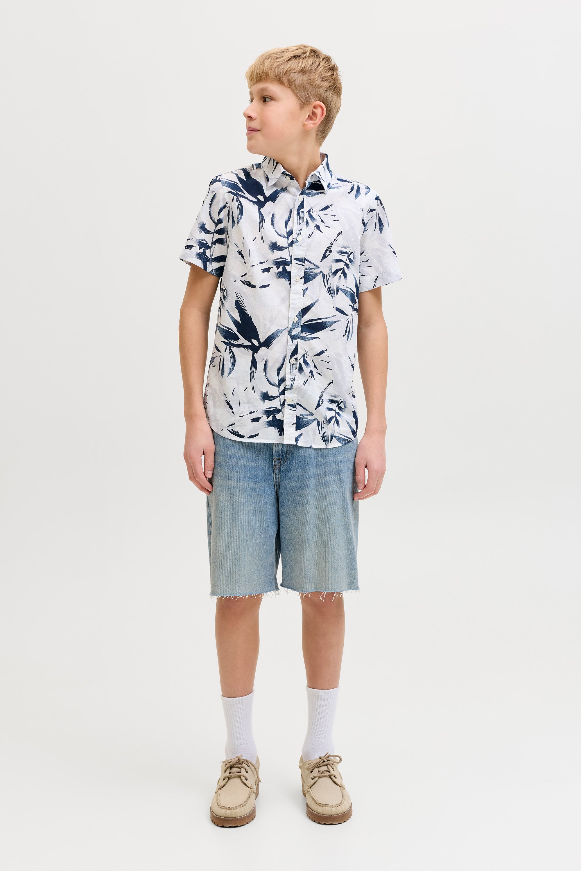 JJIALEX denim shorts - Blue Denim