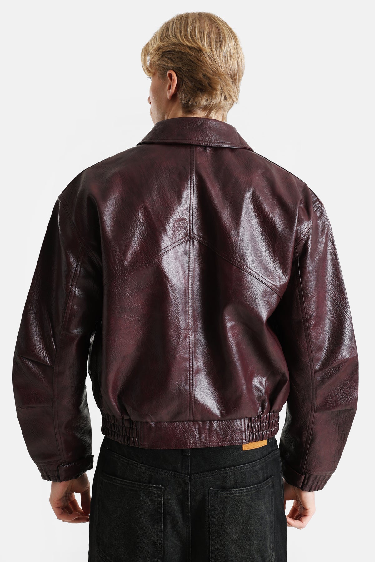 Veste en similicuir - Burgundy