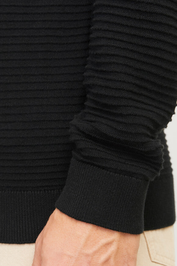 Otto pull en tricot structuré - Black