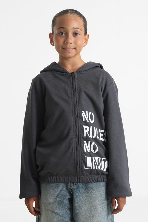 Leyla sweat zippé à capuchon - Asphalt