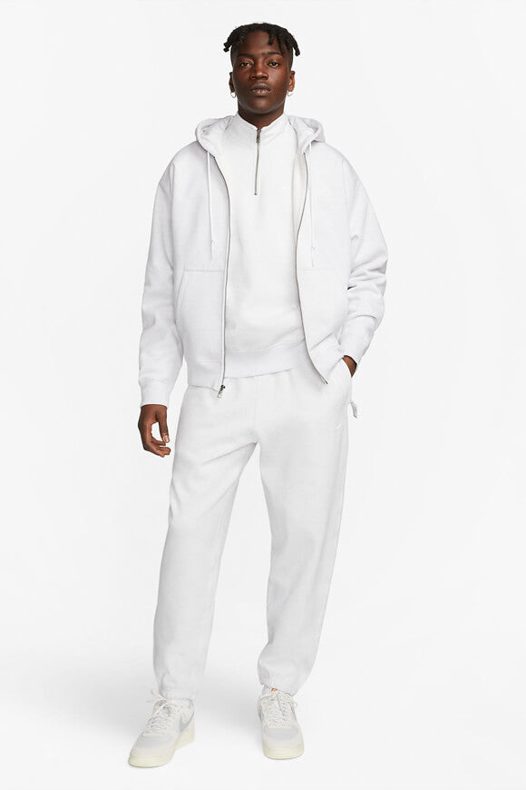 Solo Swoosh zip-up hoodie sweatshirt - Birch Heather