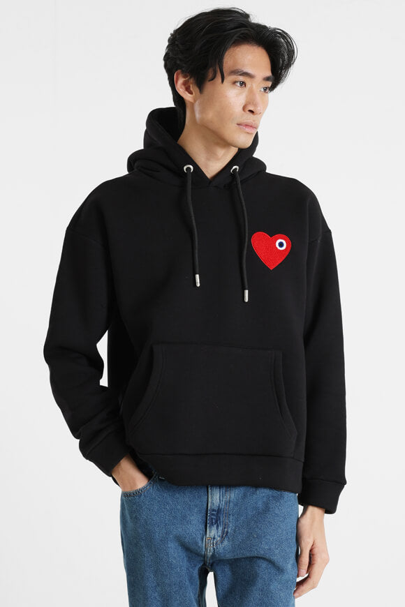 Heart Kapuzensweatshirt - Black
