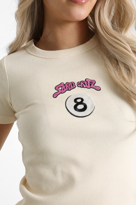 T-shirt côtelé Winkowski Crop - Chalk