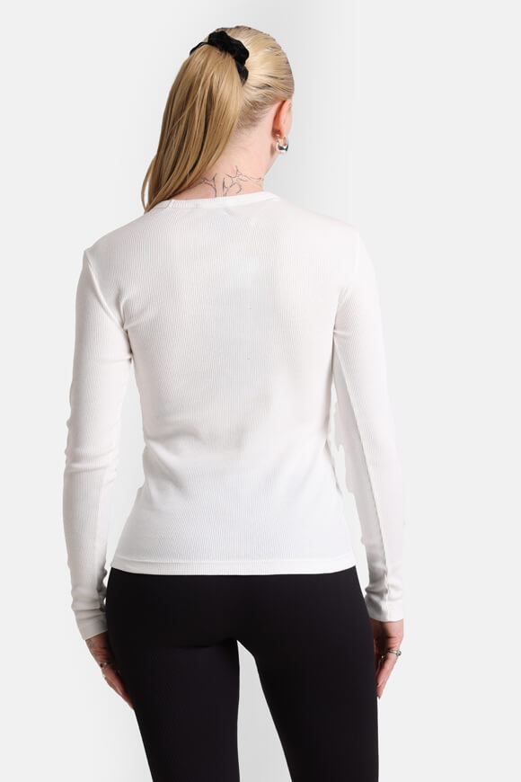 Geripptes Langarmshirt - Flour