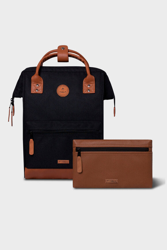 Rucksack 18L - Schwarz + Camel