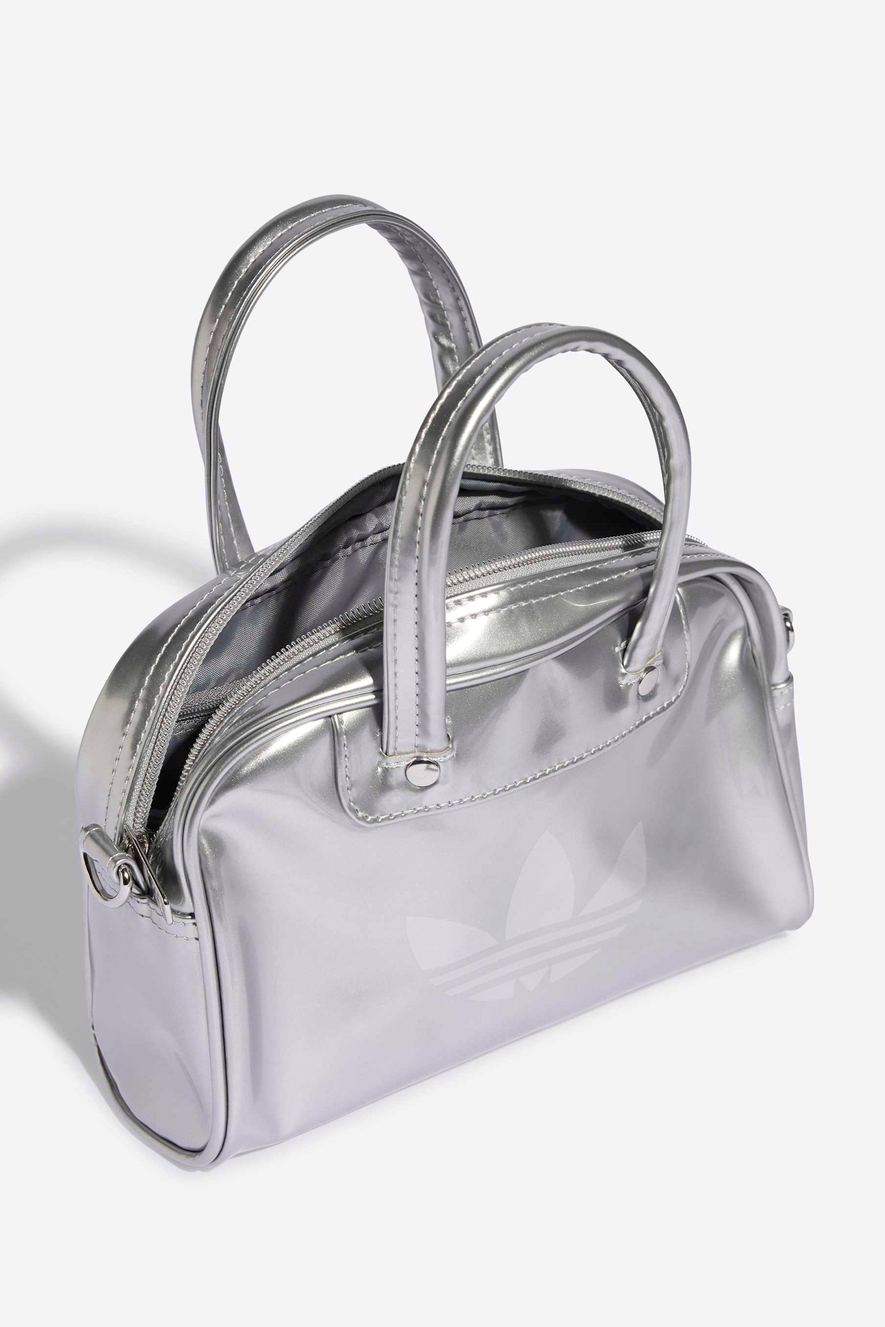 Borsa a mano/tracolla in vinile Adicolor - Argento metallizzato