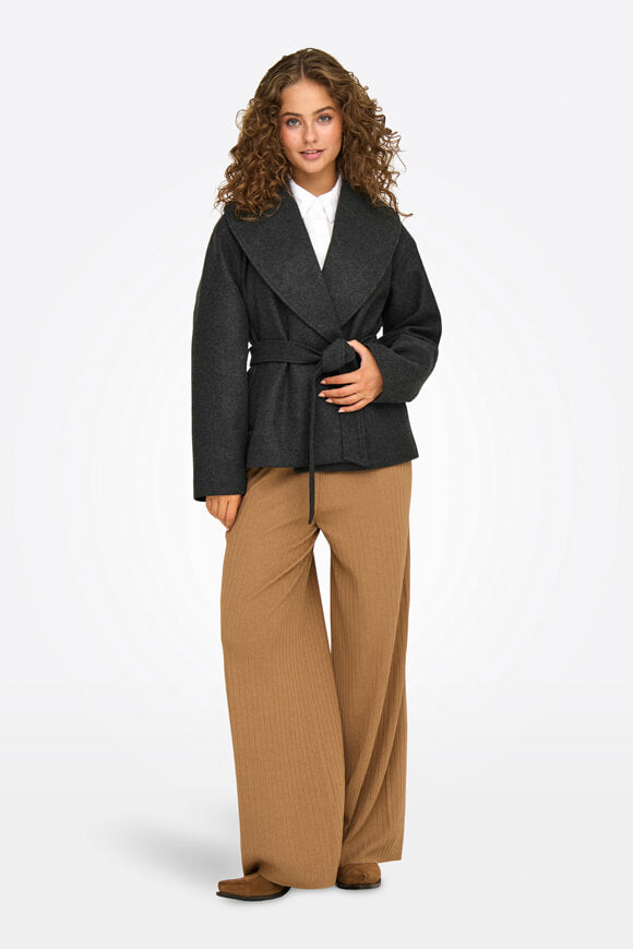 Augusta manteau court - Dark Grey Melange