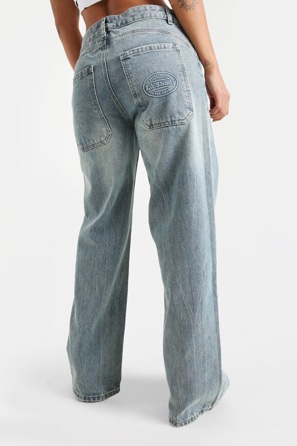 Baggy jeans - Washed blue