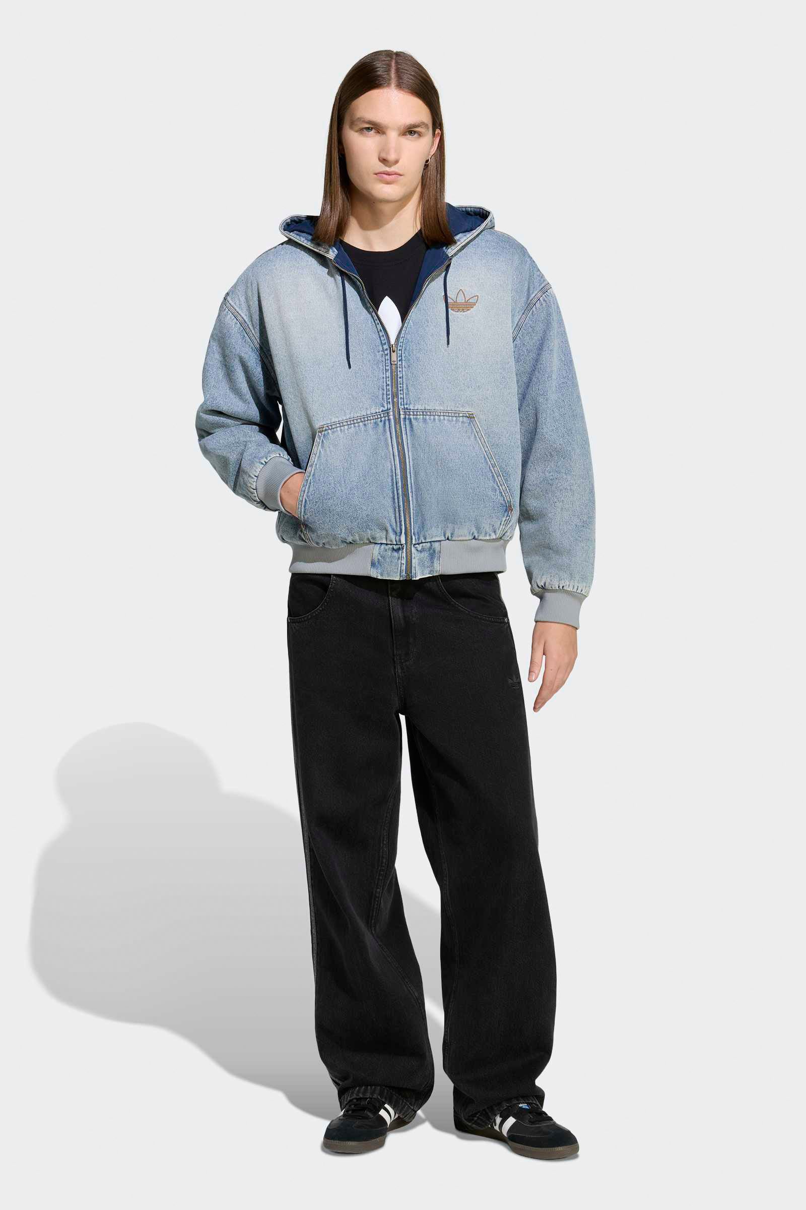 Wattierte Jeansjacke - Indigo Denim