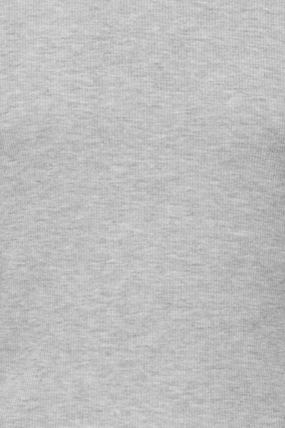 KOGBINA T-shirt à manches longues côtelé - Light Grey Melange