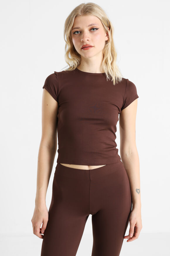 T-shirt à crochets - Marron