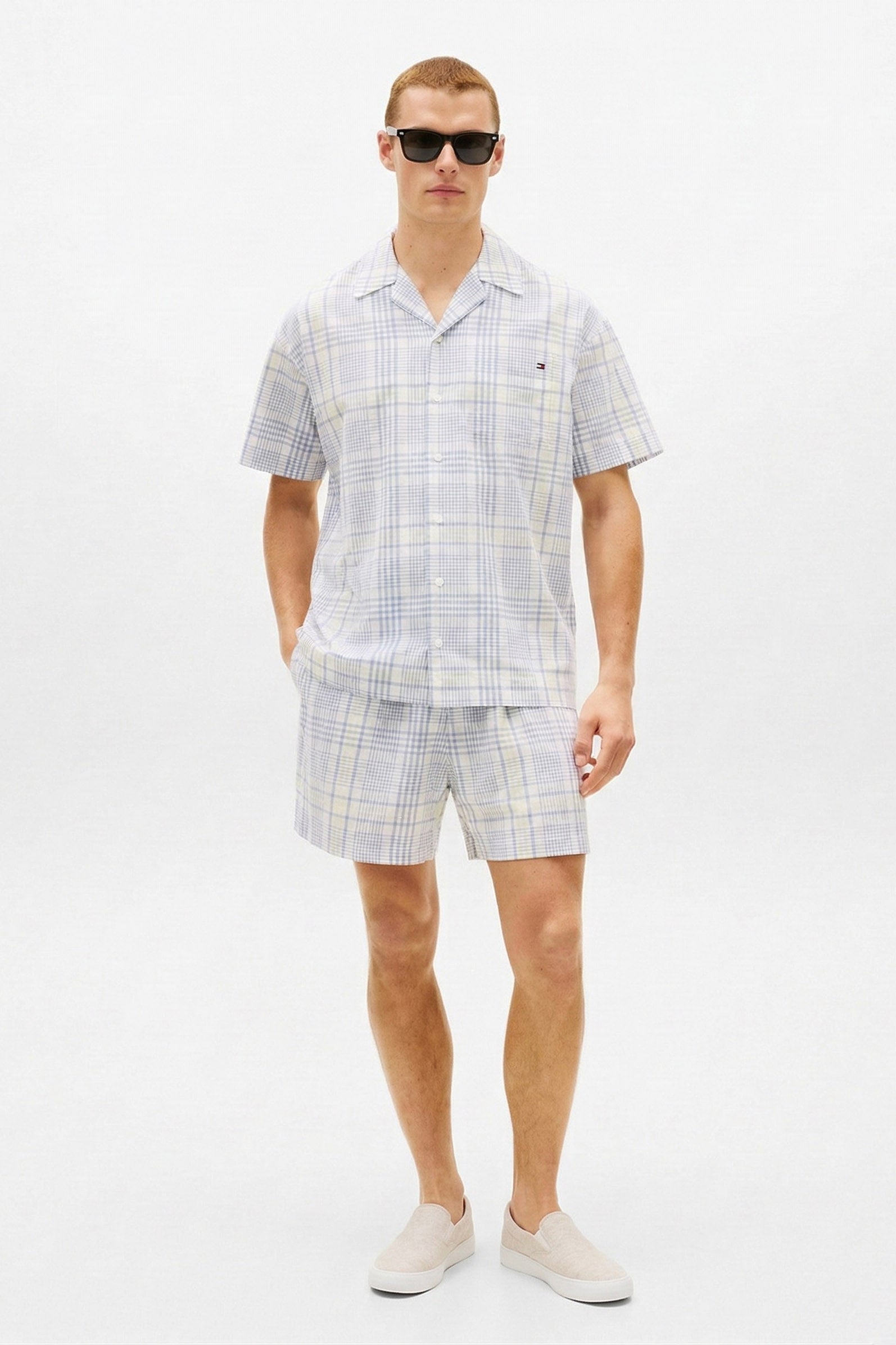 Leinenshorts - Spring Plaid