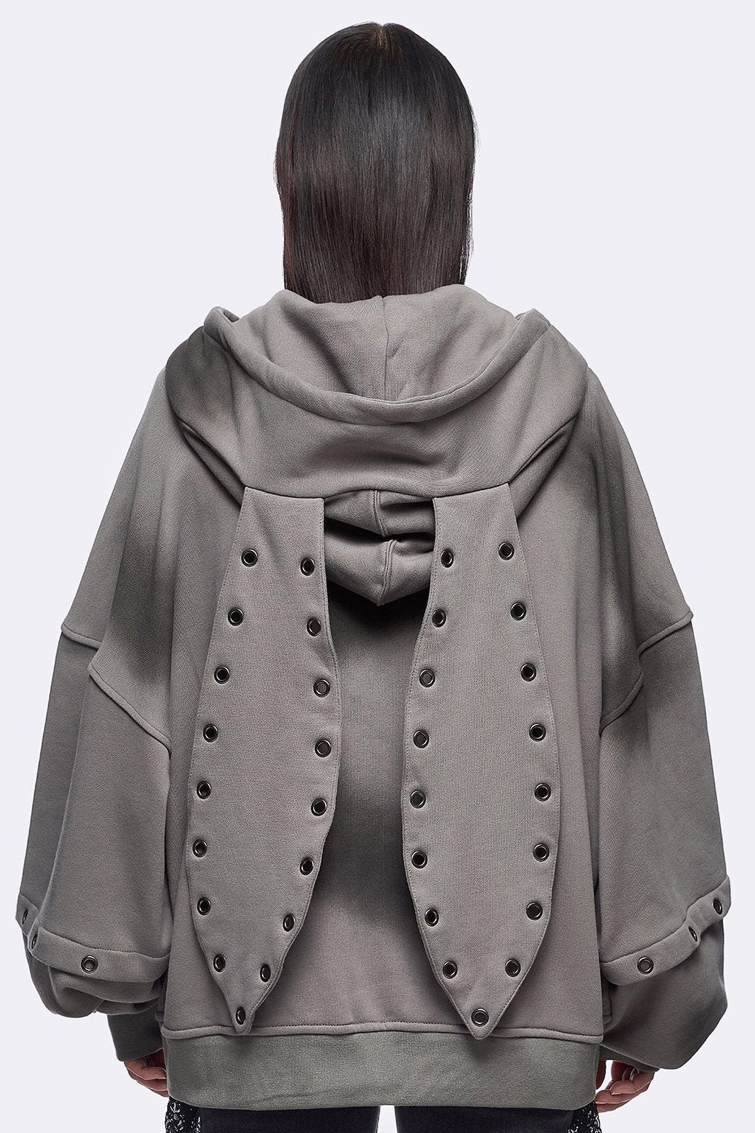 Heaven - Giacca felpata oversize con cappuccio - Grigio