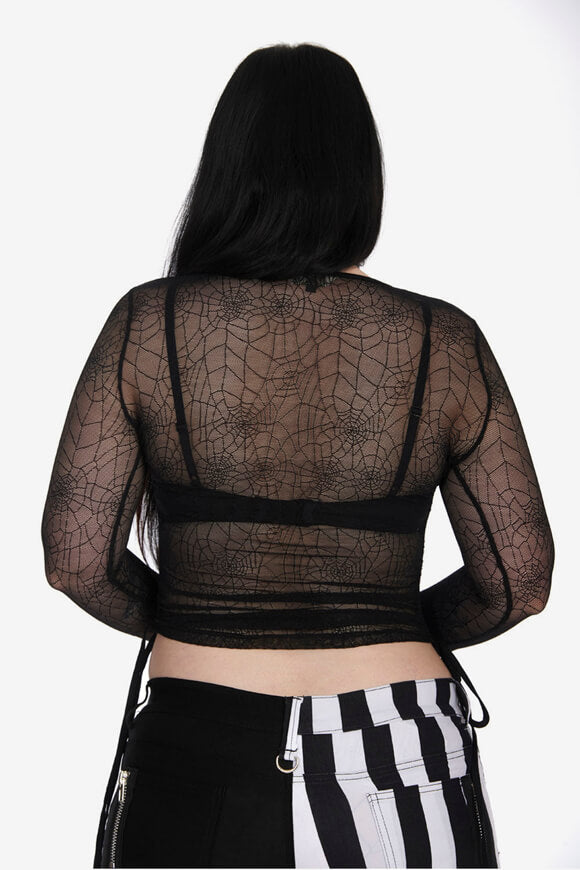 Camicia a maniche lunghe in rete Groove Is In The Heart - Nero