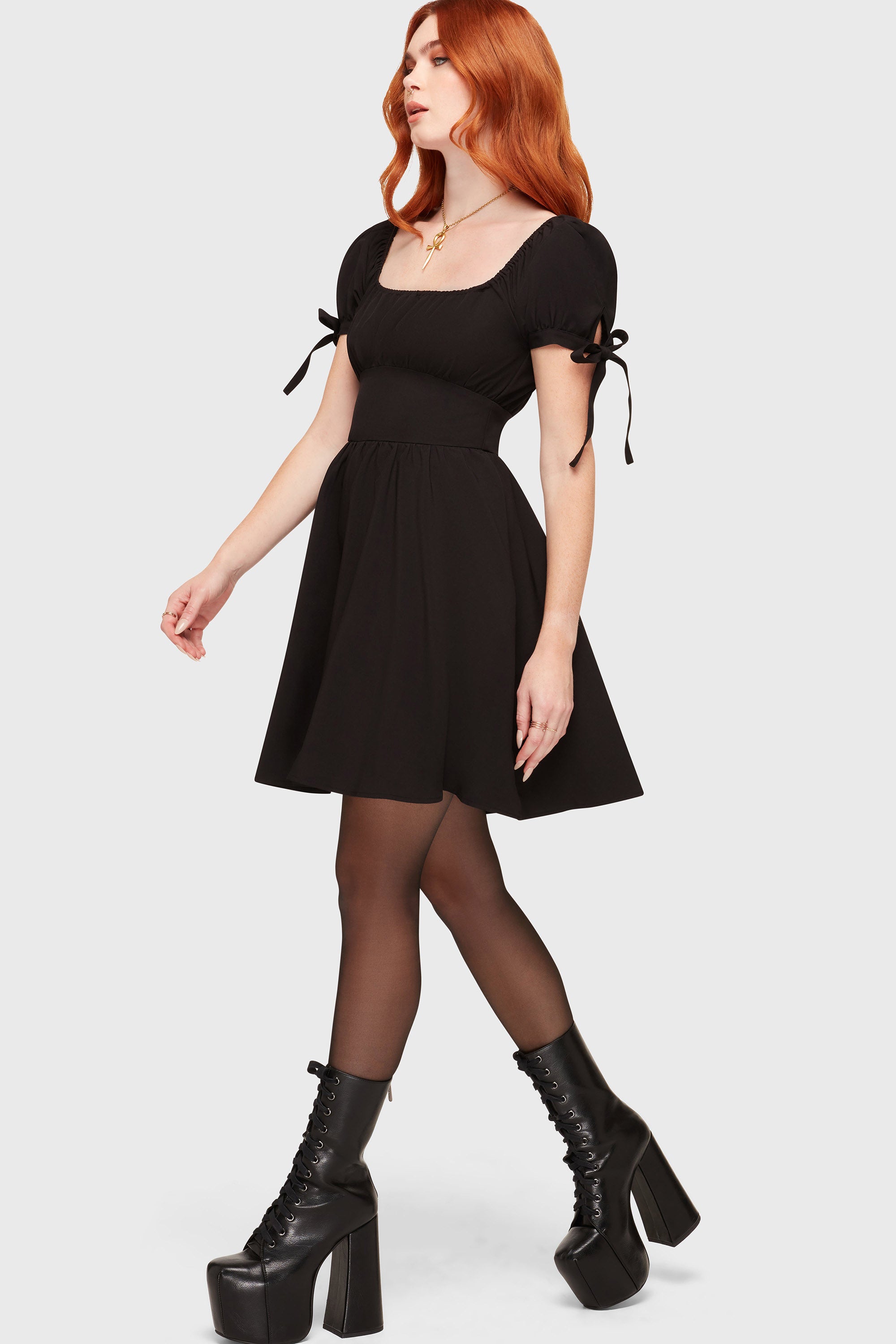Grim Gretchen Minikleid - Black