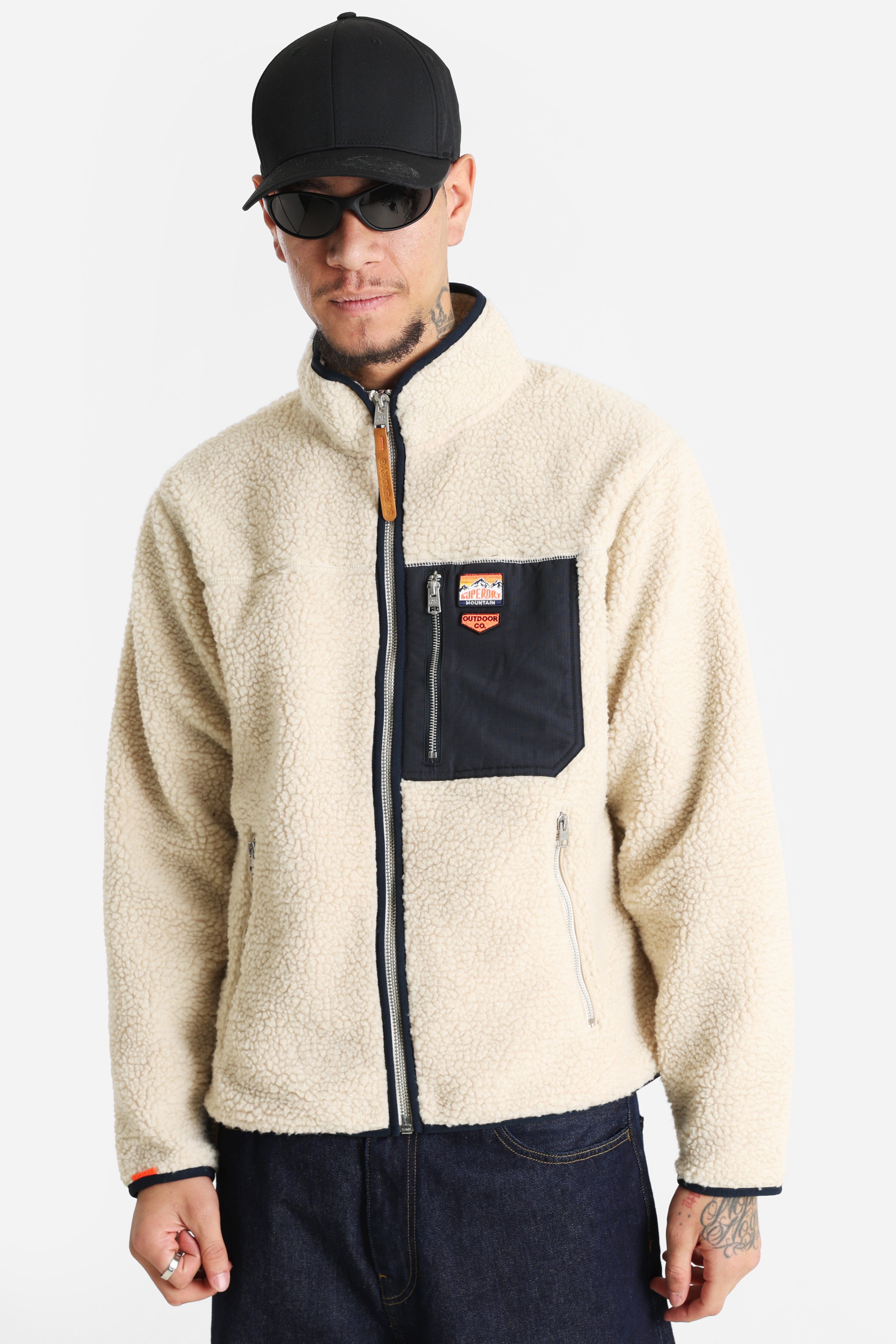 Vintage Retro Teddy Jacke - Oatmeal Beige