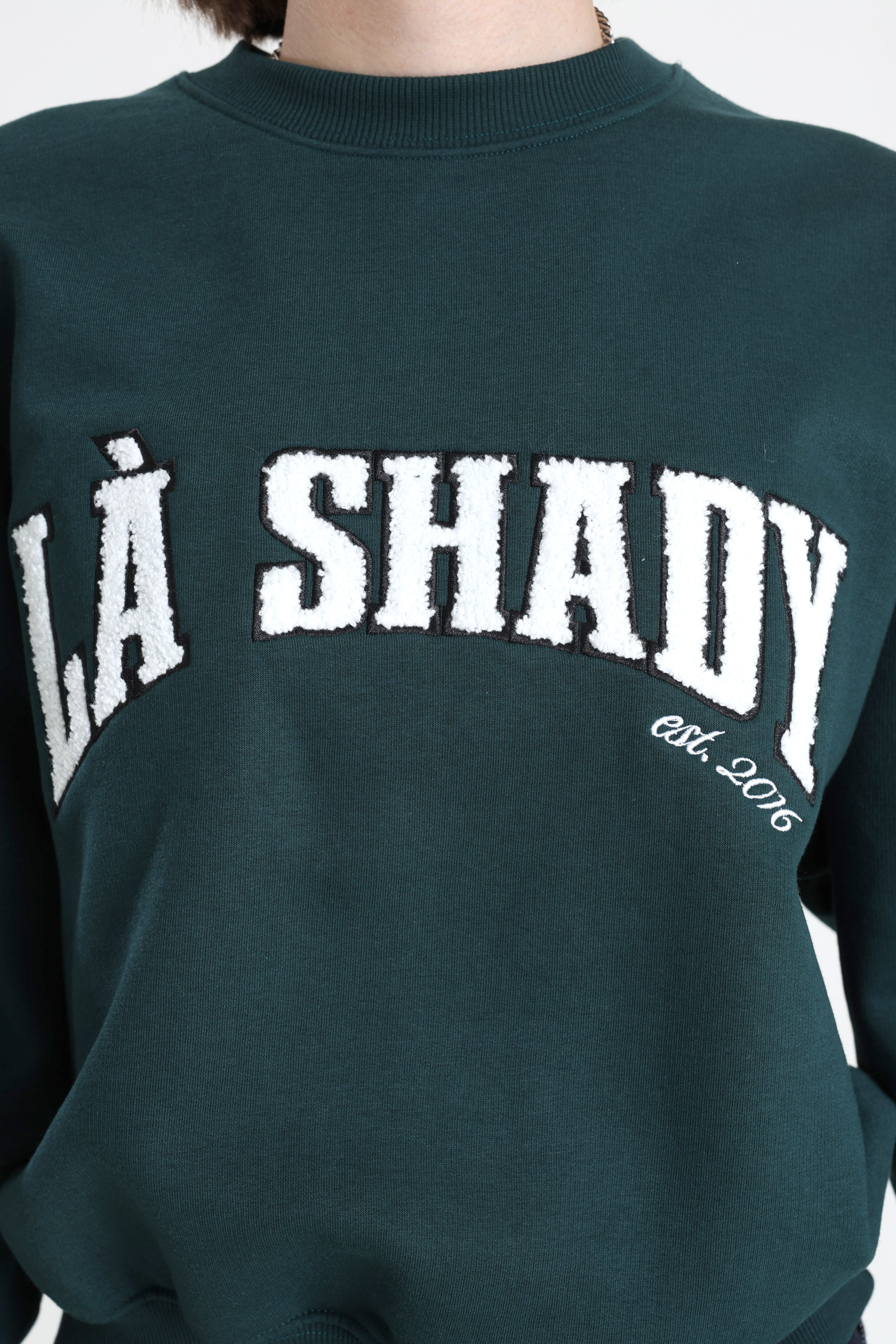 Sweatshirt - Vert foncé + Blanc