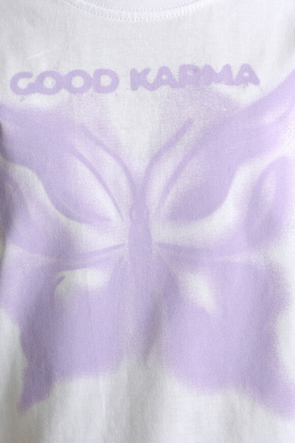 Good Karma Butterfly t-shirt ample - White
