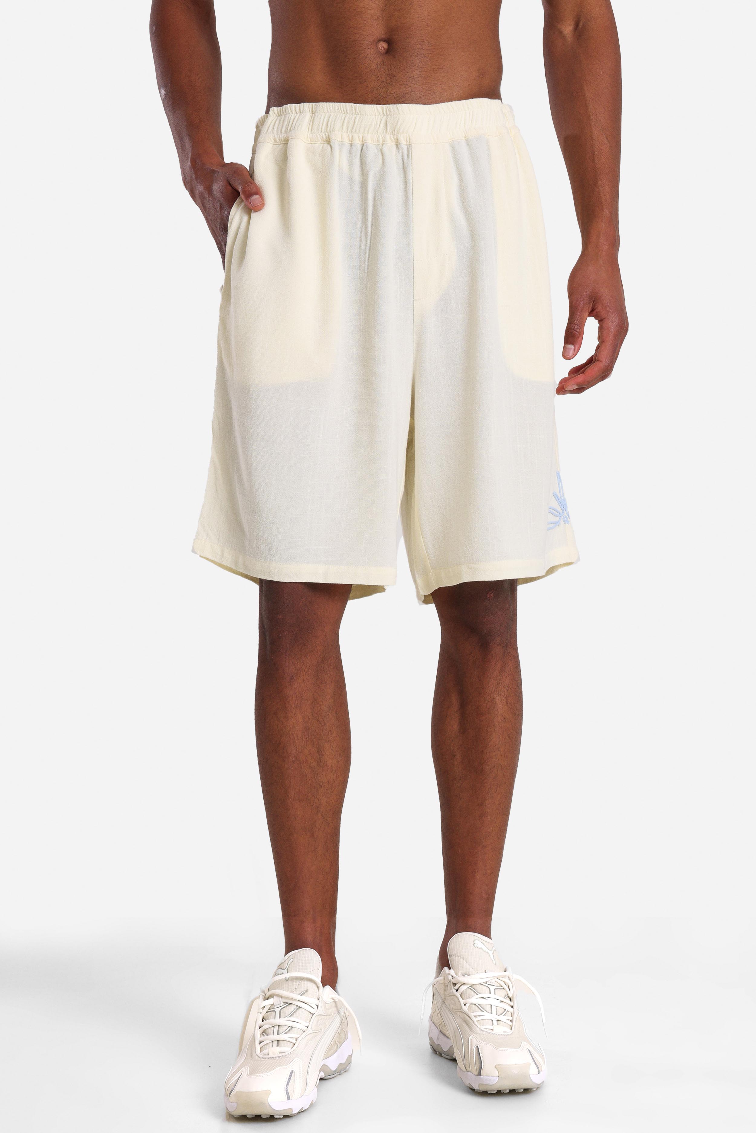 Pantaloncini in lino - Vanille