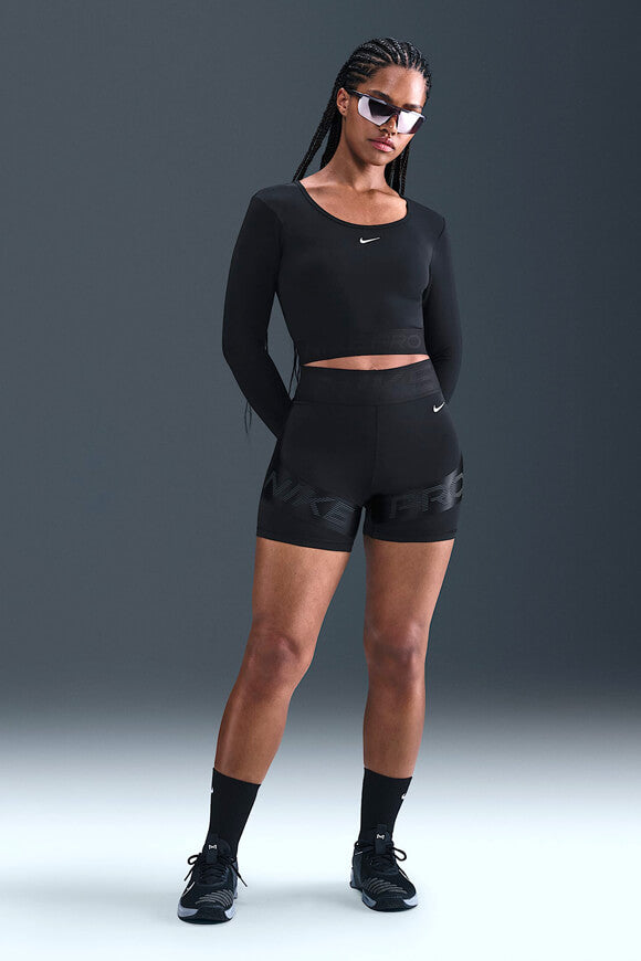 Crop Langarmshirt - Black