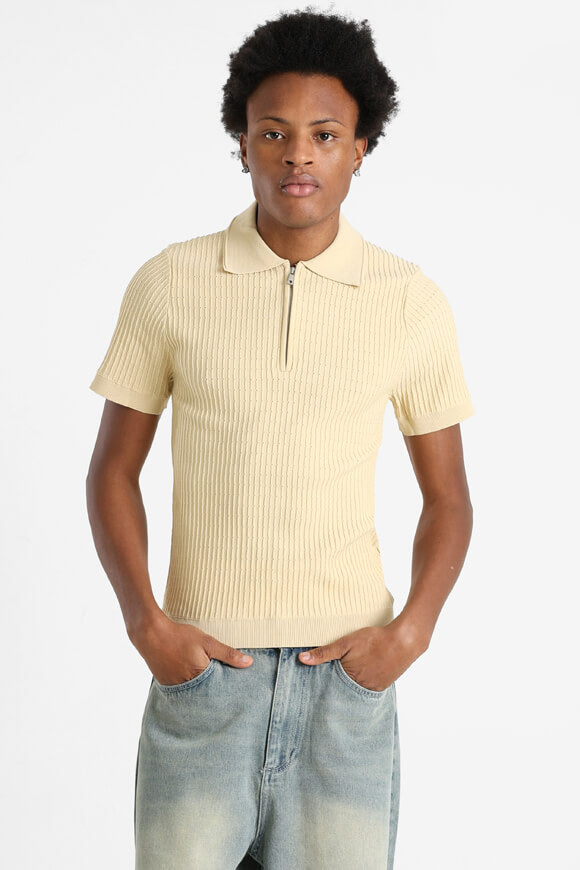 T-Shirt en tissu structuré - Beige clair