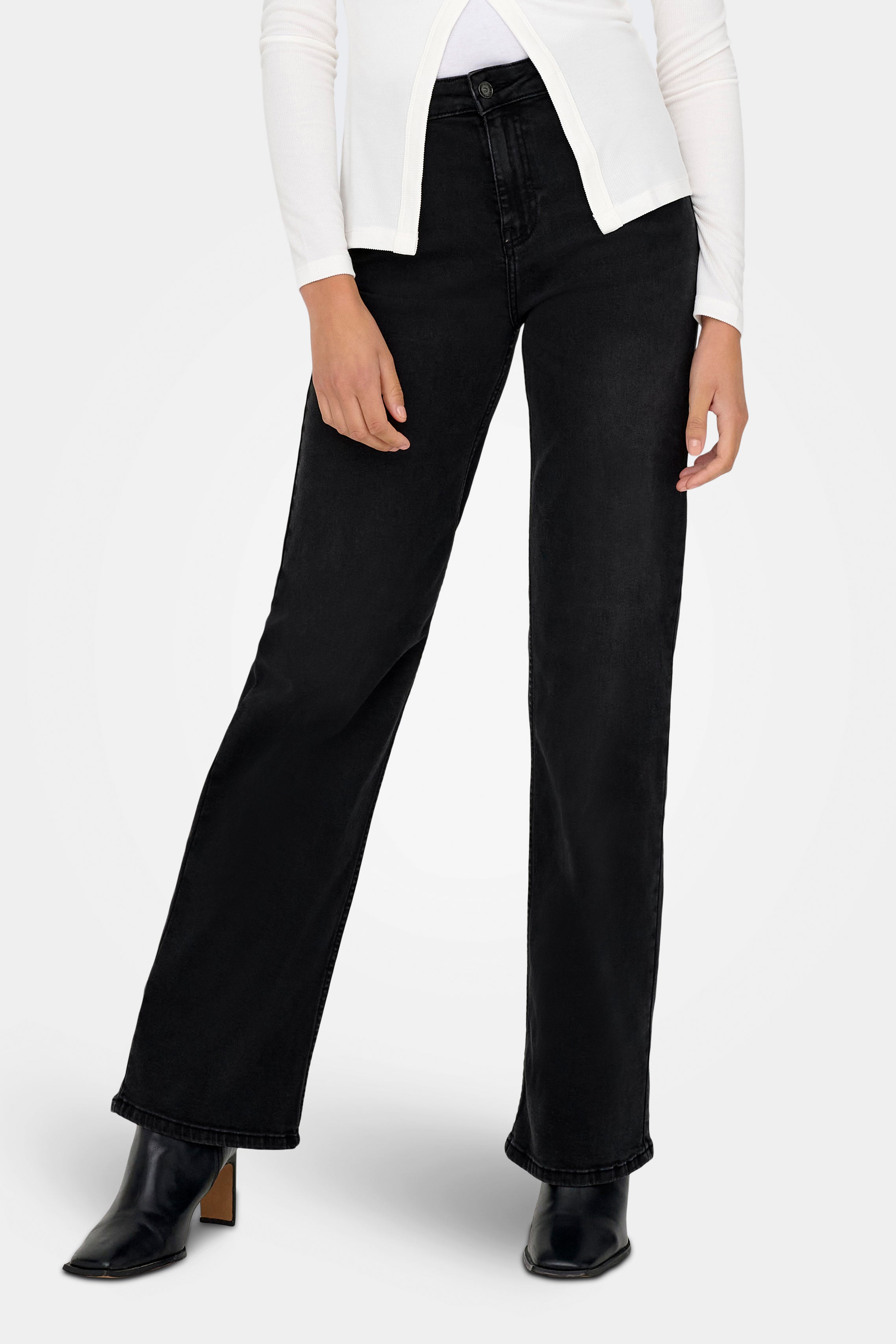 ONLLUNA jean wide leg L32 - Black Denim