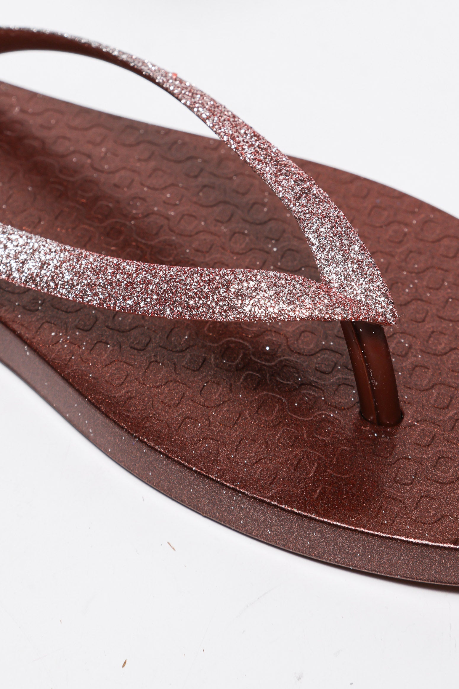 Flip Flops - Bronze + Glitter + Pink