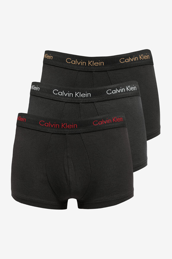 Lot de trois boxers - noir + camel + blanc + rouge