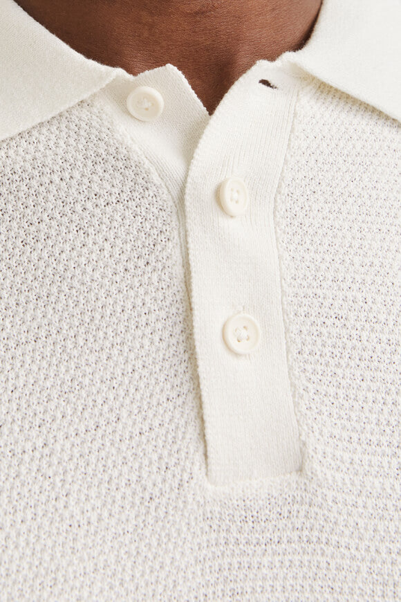 JJEGEORGE polo en tricot - Cloud Dancer